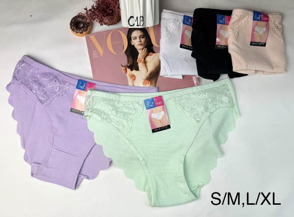 Majtki damskie Roz S/M-L/XL , Mix kolor Paczka 24 szt